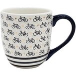 Dekoratief | Mok 'Bike Lovers', wit/zwart/goud, keramiek, 10x10x12cm | A245544 Dekoratief | Mok 'Bike Lovers', wit/zwart/goud, keramiek, 10x10x12cm | A245544