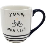 Dekoratief | Mok 'J adore Mon V?lo', wit/zwart/goud, keramiek, 10x10x12cm | A245545 Dekoratief | Mok 'J adore Mon V?lo', wit/zwart/goud, keramiek, 10x10x12cm | A245545