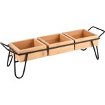 Dekoratief | Trio schaaltjes naturel, hout/metaal, 36x15x11cm | A245552 Dekoratief | Trio schaaltjes naturel, hout/metaal, 36x15x11cm | A245552