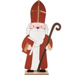 Dekoratief | Sinterklaas op voet, hout, 30x8x60cm | A245681