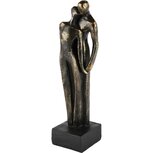 Dekoratief | Deco koppel knuffelen, brons, resina, 9x8x34cm | A245844