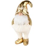 Dekoratief | Santagnoom staand, goud/wit, resina, 11x10x24cm | A245901 Dekoratief | Santagnoom staand, goud/wit, resina, 11x10x24cm | A245901