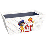 Dekoratief | Bakje 'Sinterklaas', wit, 24x14x10cm | A245945