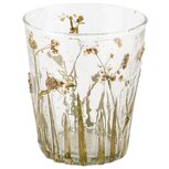 Dekoratief | Theelichthouder 'Meadow Muze', glas, 9x9x10cm | A248009