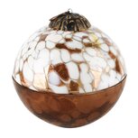 Dekoratief | Kerstbal geurkaars 'Bronze' parf. Chocolate, glas/wax, 9x9x10cm | A248022