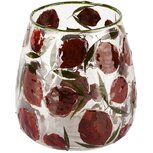 Dekoratief | Theelichthouder 'Burgundy Bold', transparant, glas, 11x11x11cm | A248052 Dekoratief | Theelichthouder 'Burgundy Bold', transparant, glas, 11x11x11cm | A248052