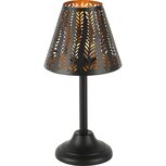 Dekoratief | Theelichthouder lamp op voet, zwart/goud, metaal, 12x12x24cm | A248132 Dekoratief | Theelichthouder lamp op voet, zwart/goud, metaal, 12x12x24cm | A248132