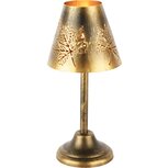 Dekoratief | Theelichthouder lamp op voet, goud, metaal, 12x12x24cm | A248133 Dekoratief | Theelichthouder lamp op voet, goud, metaal, 12x12x24cm | A248133