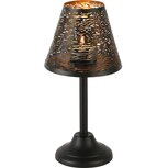 Dekoratief | Theelichthouder lamp op voet, zwart/goud, metaal, 12x12x24cm | A248134 Dekoratief | Theelichthouder lamp op voet, zwart/goud, metaal, 12x12x24cm | A248134