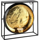 Dekoratief | Wanddeco theelichthouder bol, goud/zwart, metaal, 19x8x20cm | A248171 Dekoratief | Wanddeco theelichthouder bol, goud/zwart, metaal, 19x8x20cm | A248171