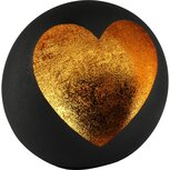 Dekoratief | Theelichthouder open hart, zwart/goud, metaal, 21x12x22cm | A248299 Dekoratief | Theelichthouder open hart, zwart/goud, metaal, 21x12x22cm | A248299