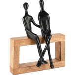 Dekoratief | Deco koppel op kader, zwart/naturel, metaal/hout, 15x4x18cm | A248409 Dekoratief | Deco koppel op kader, zwart/naturel, metaal/hout, 15x4x18cm | A248409