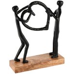 Dekoratief | Deco koppel m/hart, zwart/naturel, metaal/hout, 21x8x25cm | A248434 Dekoratief | Deco koppel m/hart, zwart/naturel, metaal/hout, 21x8x25cm | A248434