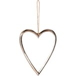 Dekoratief | Hanger hart, rose gold, aluminium, 10x1x13cm | A248470