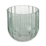 Dekoratief | Vaas, transparant/groen, glas, 15x15x15cm | A249012