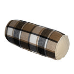 Dekoratief | Deco kussenrol m/ruiten, bruin, fluweel/polyester, 50x20x20cm | A249080 Dekoratief | Deco kussenrol m/ruiten, bruin, fluweel/polyester, 50x20x20cm | A249080