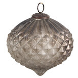Clayre & Eef | Kerstbal Zilverkleurig ø 20x18 cm | 6GL4535L Clayre & Eef | Kerstbal Zilverkleurig ø 20x18 cm | 6GL4535L