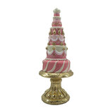 Clayre & Eef   | Decoratie taart Roze ø 8x21 cm | 6PR4220