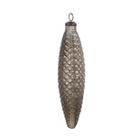 Clayre & Eef | Kerstbal Zilverkleurig ø 7x24 cm | 6GL4537L Clayre & Eef | Kerstbal Zilverkleurig ø 7x24 cm | 6GL4537L