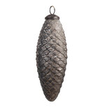Clayre & Eef | Kerstbal Zilverkleurig ø 6x16 cm | 6GL4537M Clayre & Eef | Kerstbal Zilverkleurig ø 6x16 cm | 6GL4537M