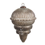 Clayre & Eef | Kerstbal Zilverkleurig ø 15x20 cm | 6GL4538L Clayre & Eef | Kerstbal Zilverkleurig ø 15x20 cm | 6GL4538L