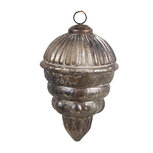 Clayre & Eef | Kerstbal Zilverkleurig ø 10x15 cm | 6GL4538M Clayre & Eef | Kerstbal Zilverkleurig ø 10x15 cm | 6GL4538M