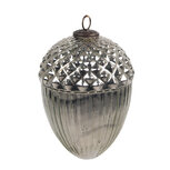 Clayre & Eef | Kerstbal Zilverkleurig ø 15x21 cm | 6GL4540XL Clayre & Eef | Kerstbal Zilverkleurig ø 15x21 cm | 6GL4540XL