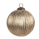 Clayre & Eef | Kerstbal Goudkleurig ø 12x12 cm | 6GL4549M Clayre & Eef | Kerstbal Goudkleurig ø 12x12 cm | 6GL4549M