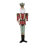 Clayre & Eef | Decoratie Beeld Notenkraker Rood Groen 12x12x37 cm | 6Y5609 Clayre & Eef | Decoratie Beeld Notenkraker Rood Groen 12x12x37 cm | 6Y5609