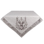Clayre & Eef | Vierkant Tafelkleed Beige Bruin 100x100 cm | GTW01 Clayre & Eef | Vierkant Tafelkleed Beige Bruin 100x100 cm | GTW01
