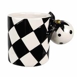 Clayre & Eef | Mok Zwart Wit 13x8x9 cm / 350 ml | 6CEMU0161Z Clayre & Eef | Mok Zwart Wit 13x8x9 cm / 350 ml | 6CEMU0161Z
