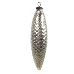Clayre & Eef | Kerstbal Zilverkleurig ø 6x23 cm | 6GL4541L Clayre & Eef | Kerstbal Zilverkleurig ø 6x23 cm | 6GL4541L