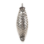 Clayre & Eef | Kerstbal Zilverkleurig ø 6x16 cm | 6GL4541M Clayre & Eef | Kerstbal Zilverkleurig ø 6x16 cm | 6GL4541M