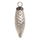 Clayre & Eef | Kerstbal Zilverkleurig ø 4x10 cm | 6GL4541S Clayre & Eef | Kerstbal Zilverkleurig ø 4x10 cm | 6GL4541S