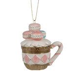 Clayre & Eef   | Hanger gebak Roze 6x4x7 cm | 6PR4209