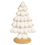 Clayre & Eef | Kerstdecoratie Beeld Kerstboom Beige Bruin 17x11x26 cm | 6PR4243 Clayre & Eef | Kerstdecoratie Beeld Kerstboom Beige Bruin 17x11x26 cm | 6PR4243