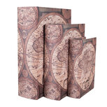 Clayre & Eef | Opbergdoos Bruin Beige (3) 27x22x7 / 22x17x6 / 17x12x4 cm | 65695 Clayre & Eef | Opbergdoos Bruin Beige (3) 27x22x7 / 22x17x6 / 17x12x4 cm | 65695