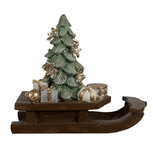 Clayre & Eef | Kerstdecoratie Slee Bruin 20x8x17 cm | 6PR4185 Clayre & Eef | Kerstdecoratie Slee Bruin 20x8x17 cm | 6PR4185