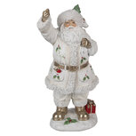 Clayre & Eef | Kerstdecoratie Kerstman Wit 14x16x31 cm | 6PR4296 Clayre & Eef | Kerstdecoratie Kerstman Wit 14x16x31 cm | 6PR4296