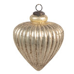 Clayre & Eef | Kerstbal Goudkleurig Bruin ø 16x20 cm | 6GL4551L Clayre & Eef | Kerstbal Goudkleurig Bruin ø 16x20 cm | 6GL4551L