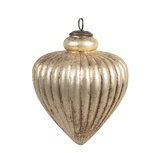 Clayre & Eef | Kerstbal Goudkleurig Bruin ø 12x16 cm | 6GL4551M Clayre & Eef | Kerstbal Goudkleurig Bruin ø 12x16 cm | 6GL4551M