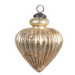Clayre & Eef | Kerstbal Goudkleurig Bruin ø 8x12 cm | 6GL4551S Clayre & Eef | Kerstbal Goudkleurig Bruin ø 8x12 cm | 6GL4551S
