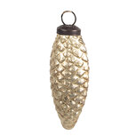 Clayre & Eef | Kerstbal Goudkleurig Bruin 5x4x10 cm | 6GL4552S Clayre & Eef | Kerstbal Goudkleurig Bruin 5x4x10 cm | 6GL4552S