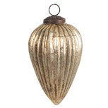 Clayre & Eef | Kerstbal Goudkleurig ø 7x11 cm | 6GL4555S Clayre & Eef | Kerstbal Goudkleurig ø 7x11 cm | 6GL4555S