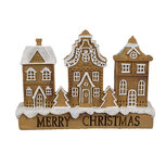 Clayre & Eef   | Decoratie Huis met LED Bruin Wit 13x4x10 cm | 6PR4194