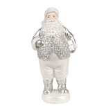 Clayre & Eef | Kerstdecoratie Kerstman Zilverkleurig 8x6x16 cm | 6PR4303 Clayre & Eef | Kerstdecoratie Kerstman Zilverkleurig 8x6x16 cm | 6PR4303