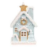 Clayre & Eef   | Decoratie Huis met LED Blauw Roze 9x8x15 cm | 6PR4201