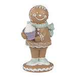 Clayre & Eef | Decoratie peperkoekpop Bruin Groen 6x4x11 cm | 6PR4319 Clayre & Eef | Decoratie peperkoekpop Bruin Groen 6x4x11 cm | 6PR4319