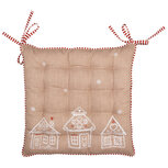 Clayre & Eef | Stoelkussen Foam Bruin Wit 40x40x4 cm | GBB29 Clayre & Eef | Stoelkussen Foam Bruin Wit 40x40x4 cm | GBB29