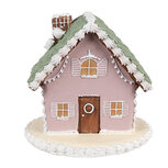 Clayre & Eef | Decoratie Huis Roze 13x13x12 cm | 6PR4355 Clayre & Eef | Decoratie Huis Roze 13x13x12 cm | 6PR4355